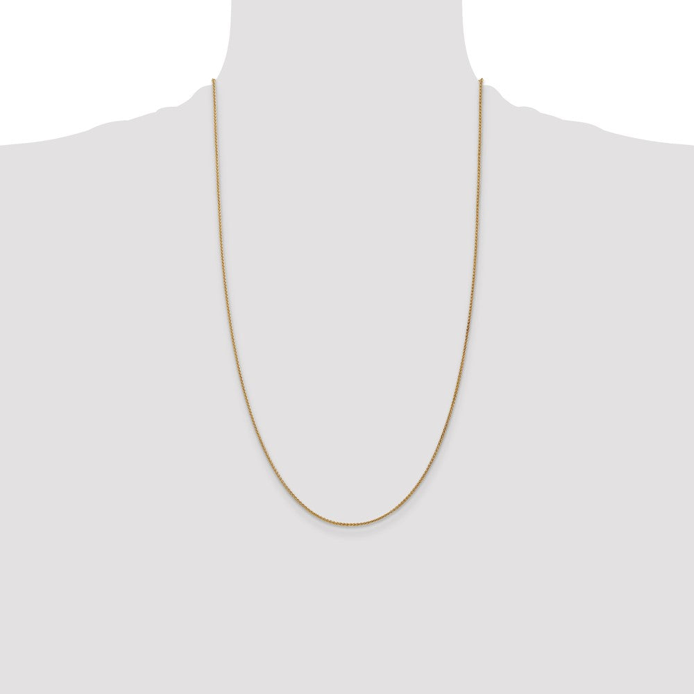 14K 26 inch 1.25mm Spiga with Lobster Clasp Chain