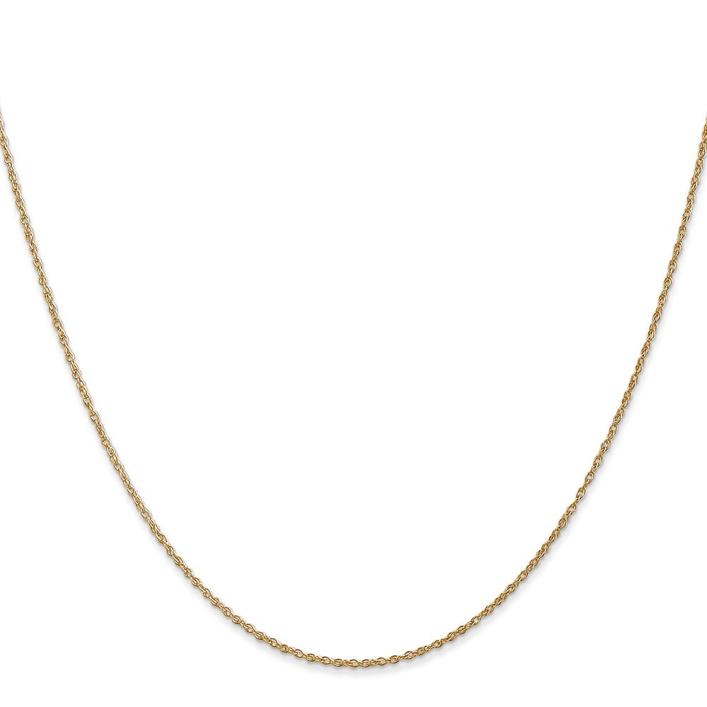 14K 22 inch .8mm Light Baby Rope with Spring Ring Clasp Chain