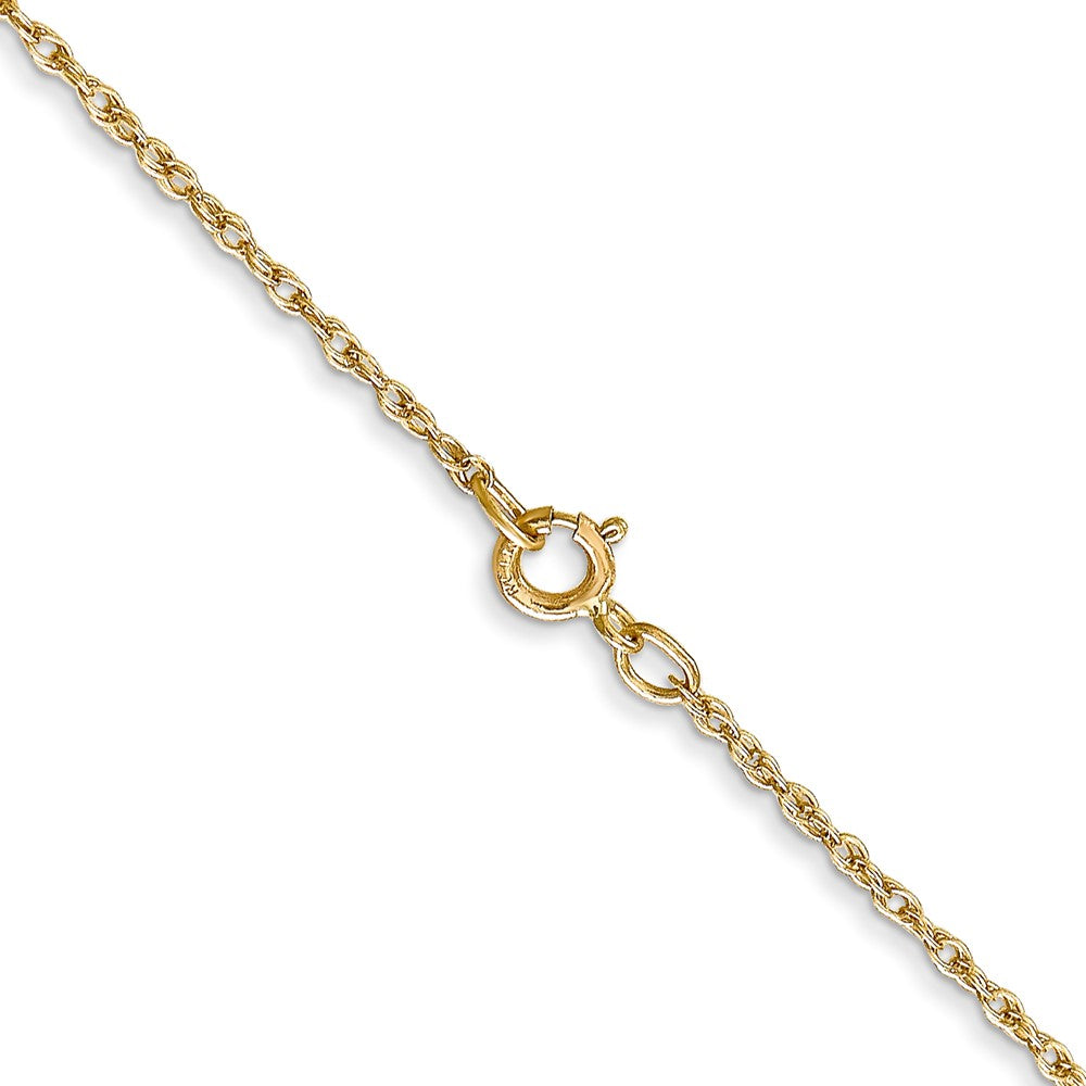 14K 22 inch .8mm Light Baby Rope with Spring Ring Clasp Chain