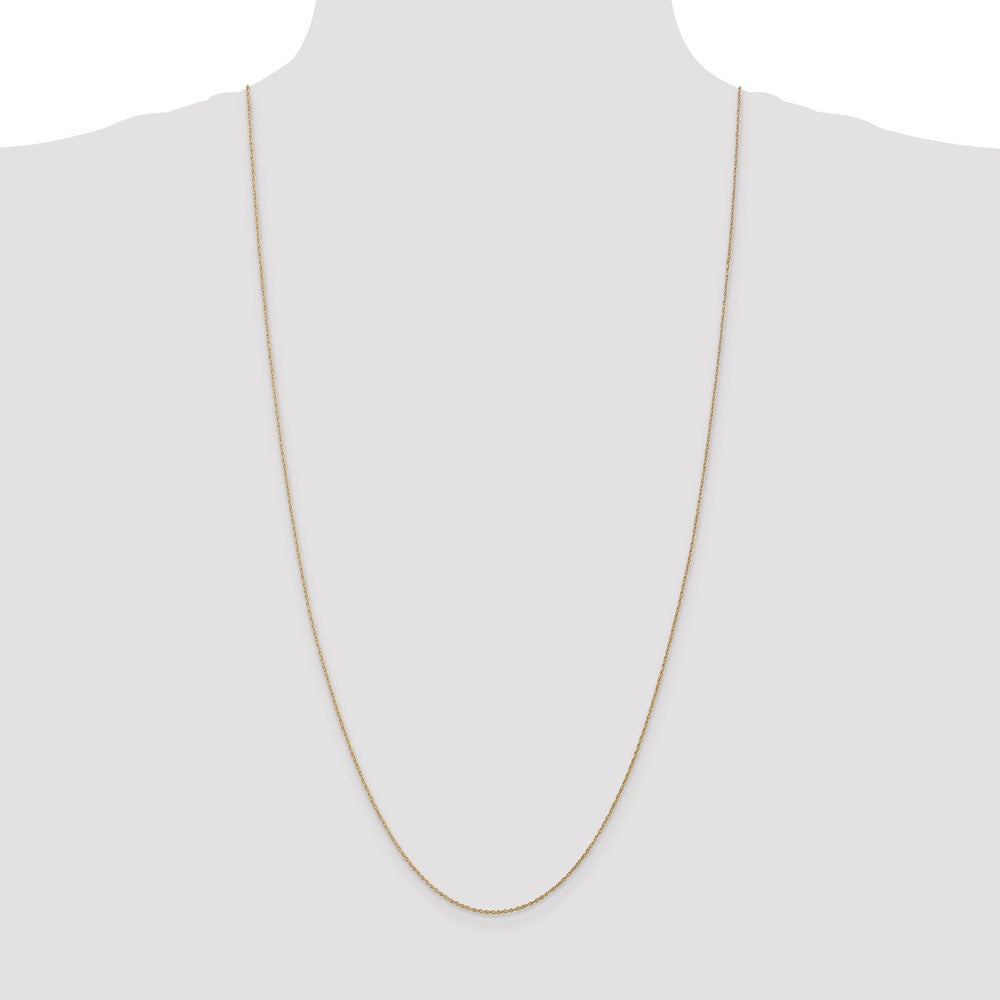 14K 30 inch .8mm Light Baby Rope with Spring Ring Clasp Chain