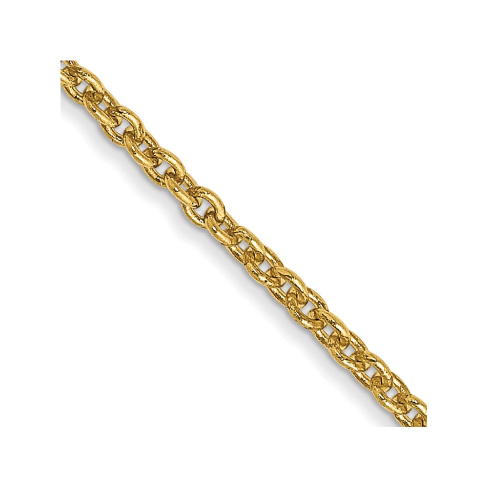 14K 18 inch 1.4mm Forzantine Cable with Lobster Clasp Chain