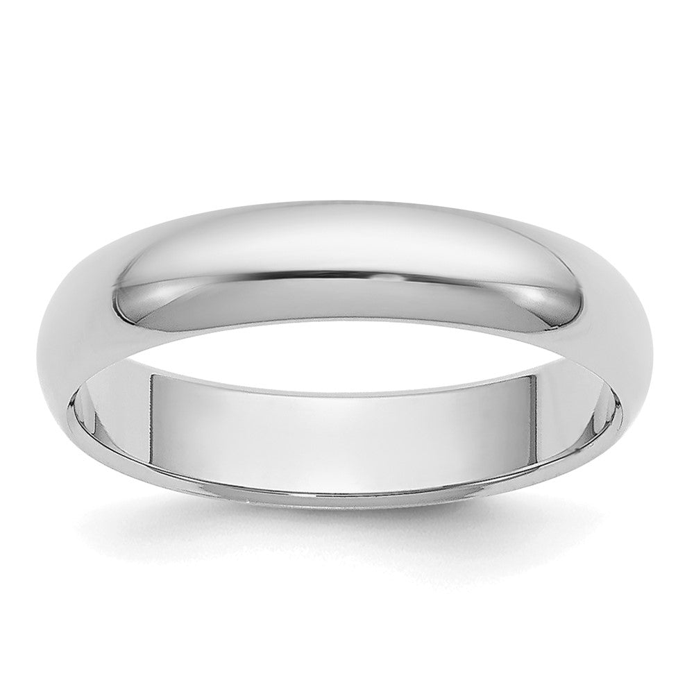 Solid;Casted;Polished;Engravable;Platinum;Half Round