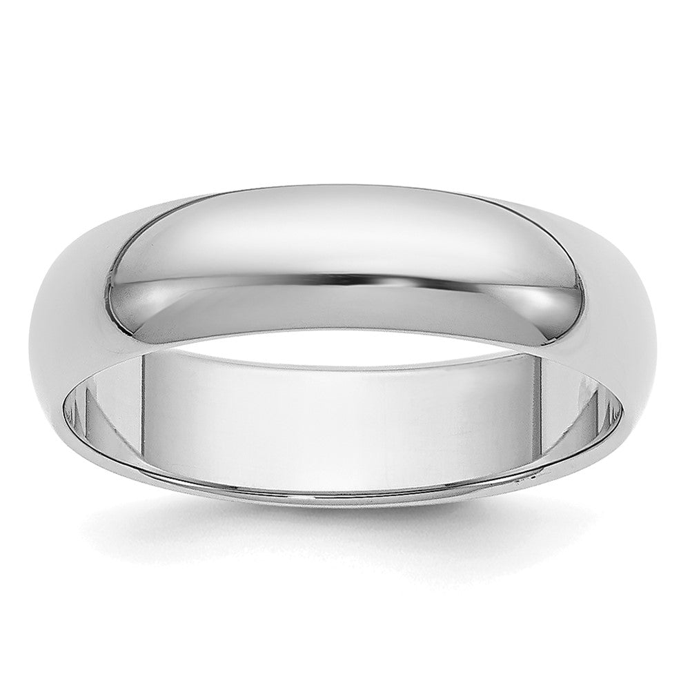 Solid;Casted;Polished;Engravable;Platinum;Half Round