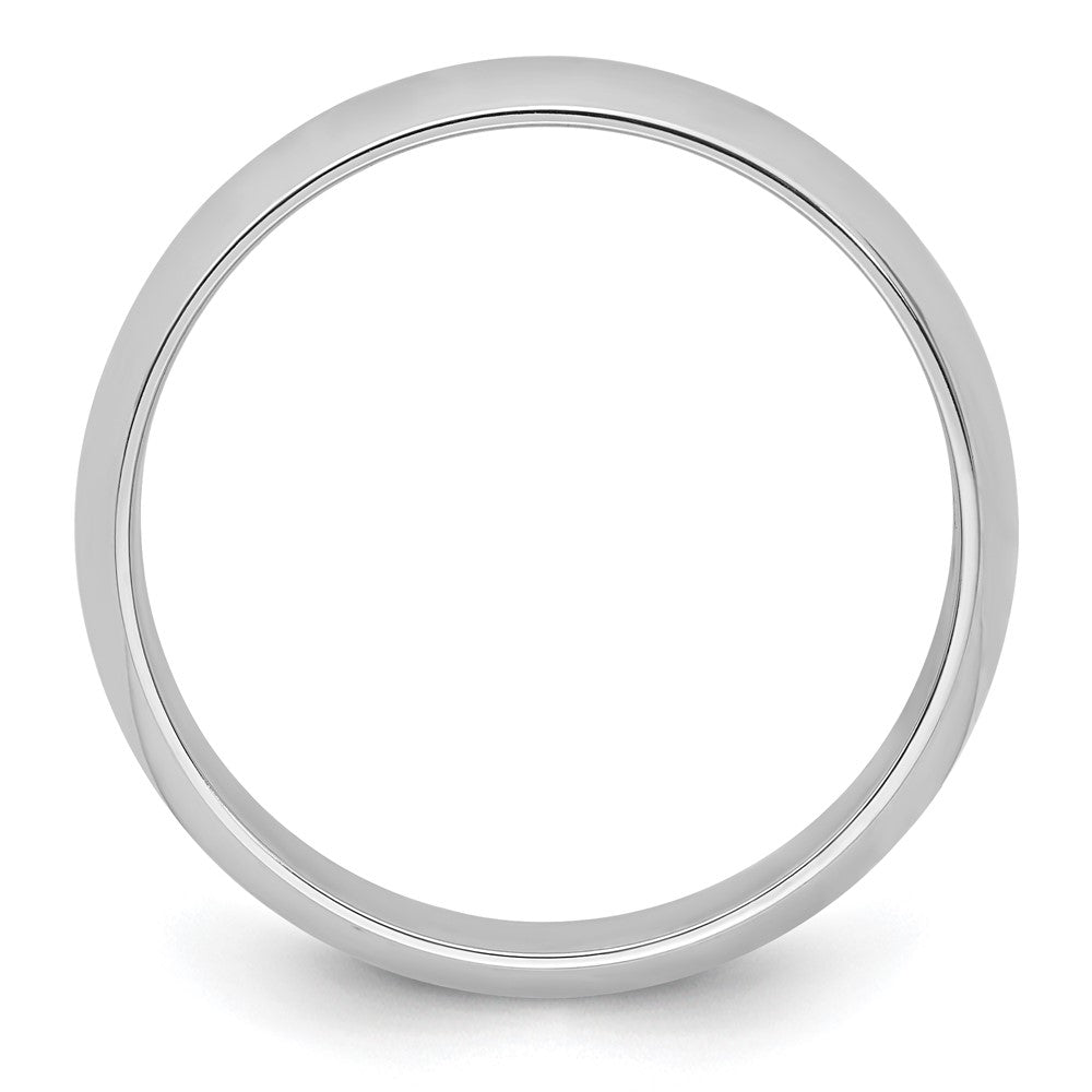 Platinum 6mm Half Round Wedding Band Size 4.5