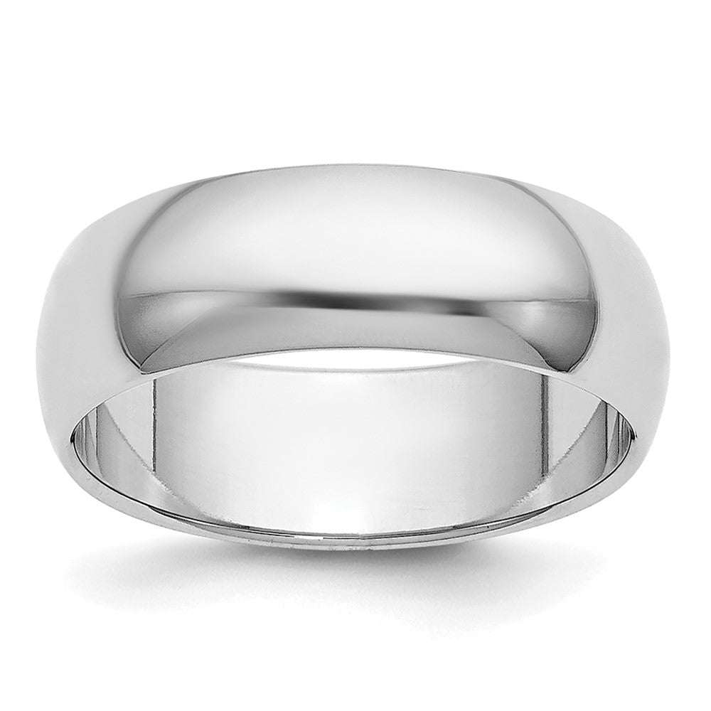 Solid;Casted;Polished;Engravable;Platinum;Half Round