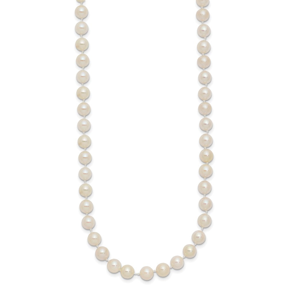 14k 5-6mm White Round Akoya Saltwater Cultured Pearl 16 inch Necklace