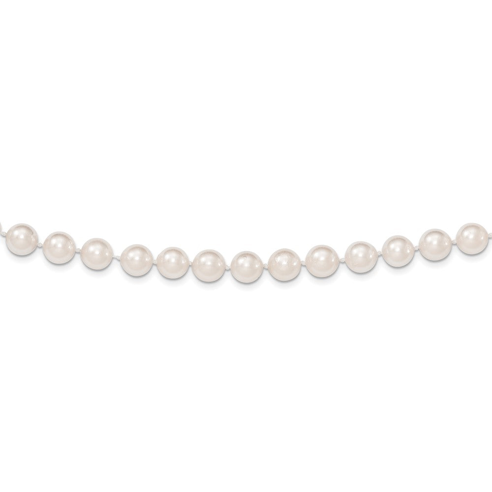 14k 8-9mm White Round Akoya Saltwater Cultured Pearl 7 inch Bracelet