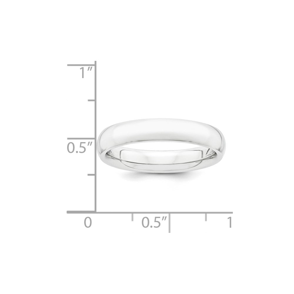 Platinum 4mm Lightweight Comfort-Fit Wedding Band Size 10.5