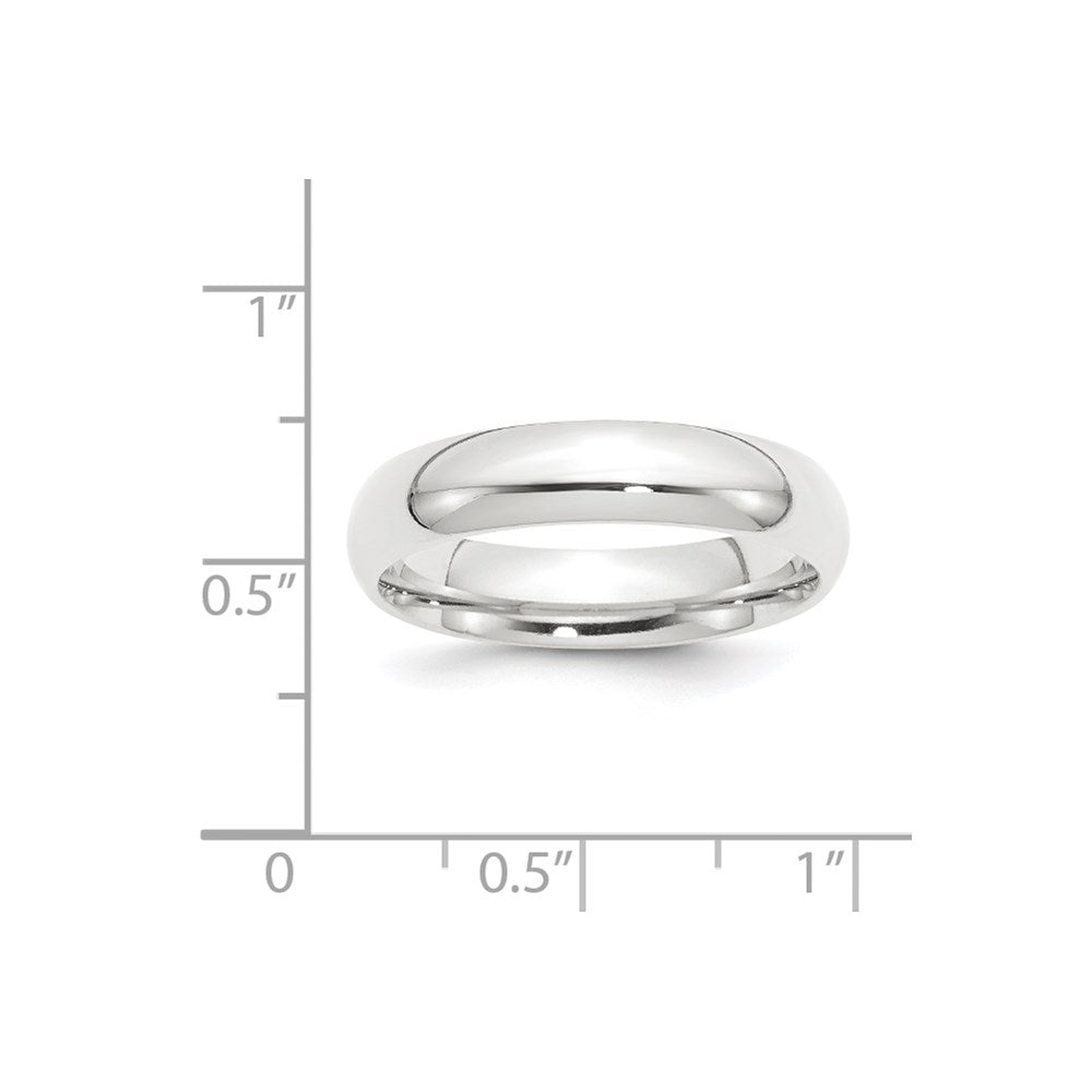 Platinum 5mm Lightweight Comfort-Fit Wedding Band Size 6.5