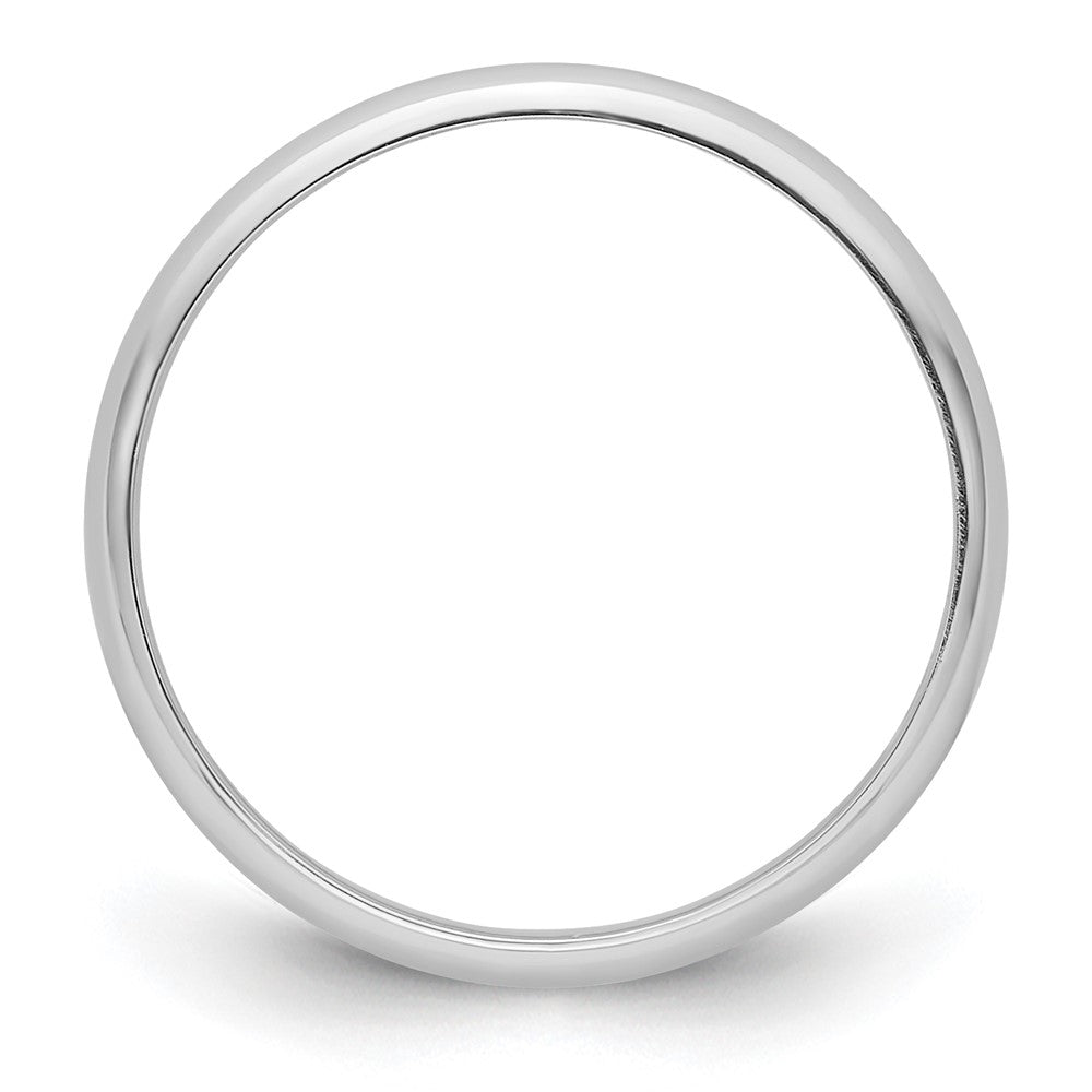 Platinum 3mm Half Round Featherweight Wedding Band Size 6