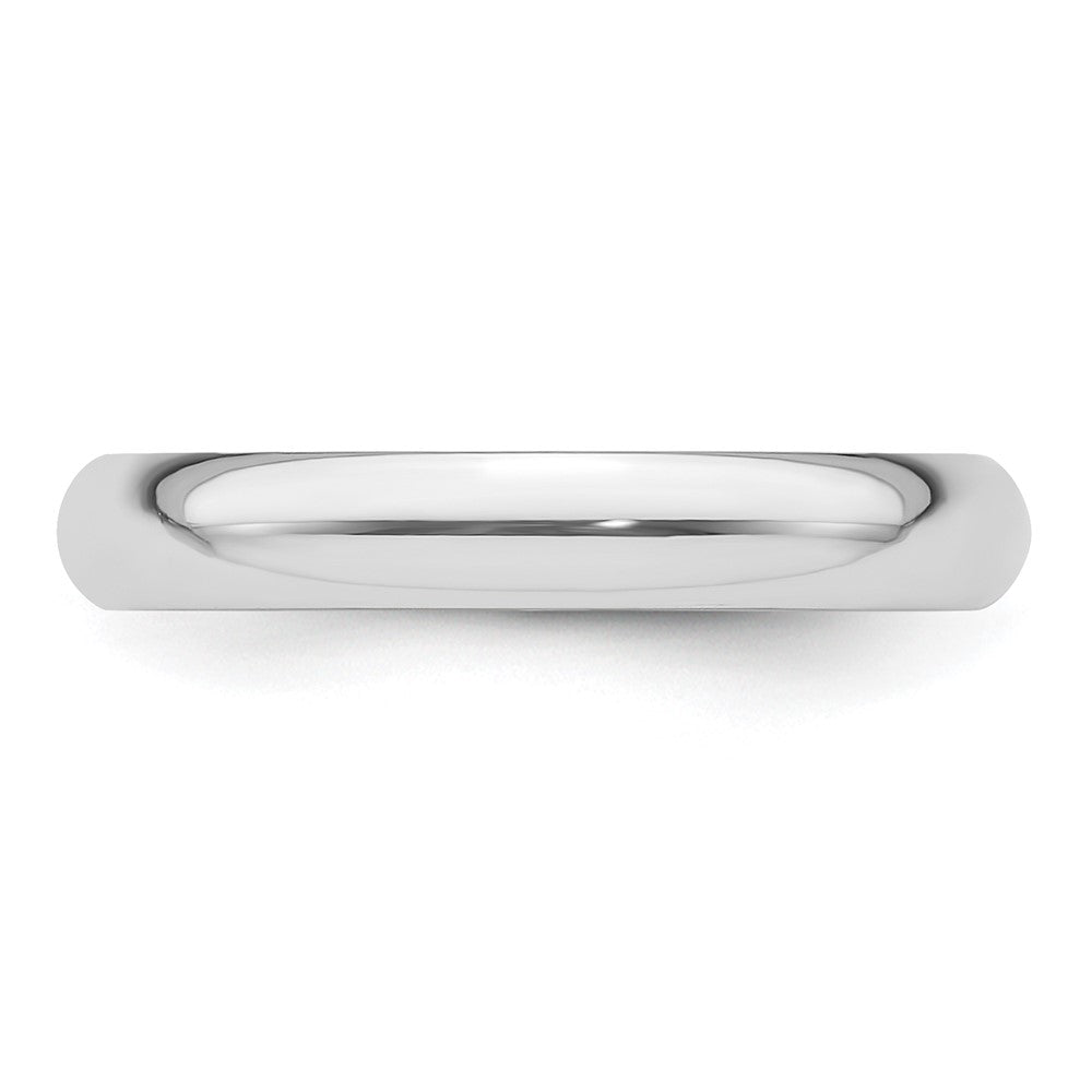 Platinum 3mm Half Round Featherweight Wedding Band Size 12