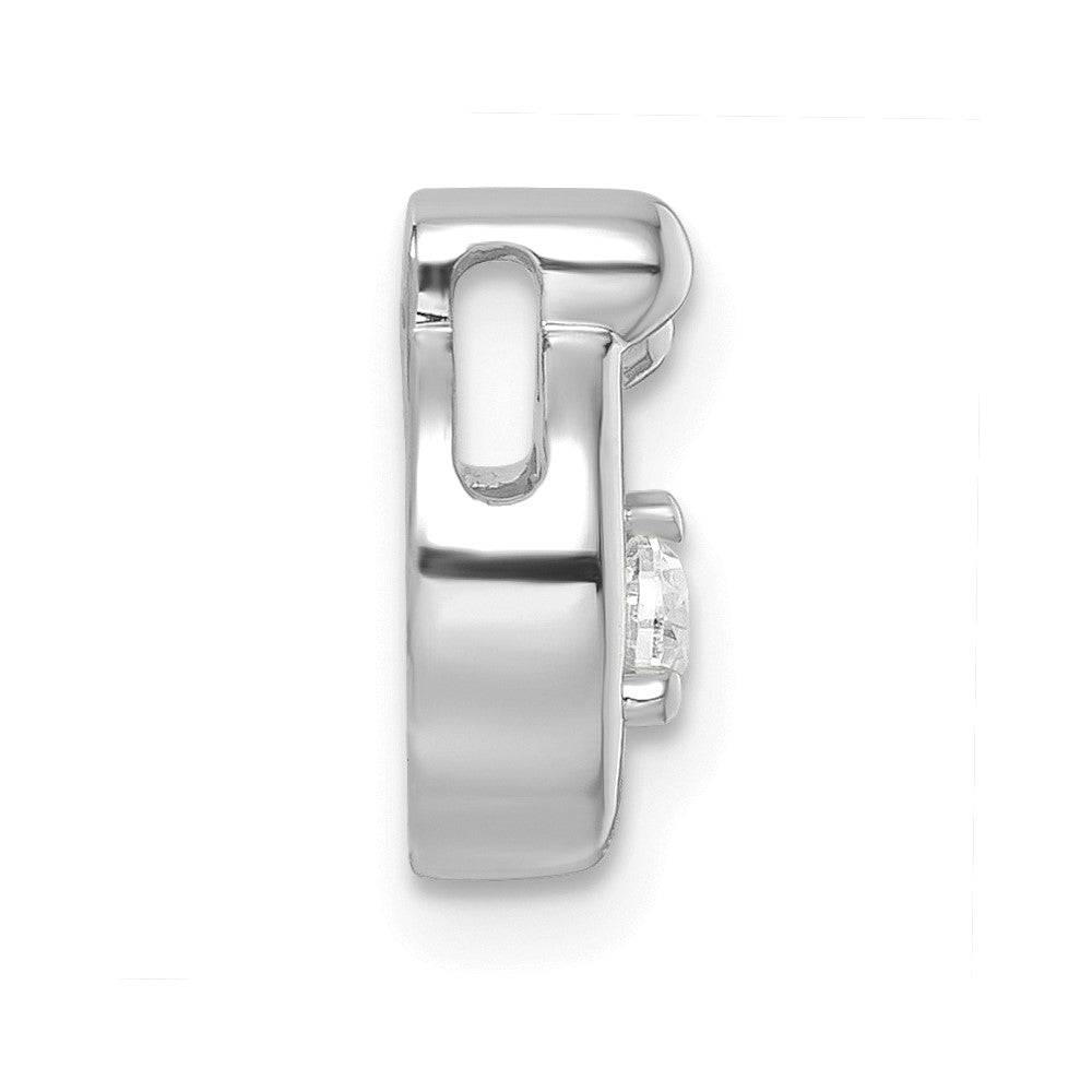 14k WG 3 Birthstone and Dia Mother/Child Chain Slide Semi-mount