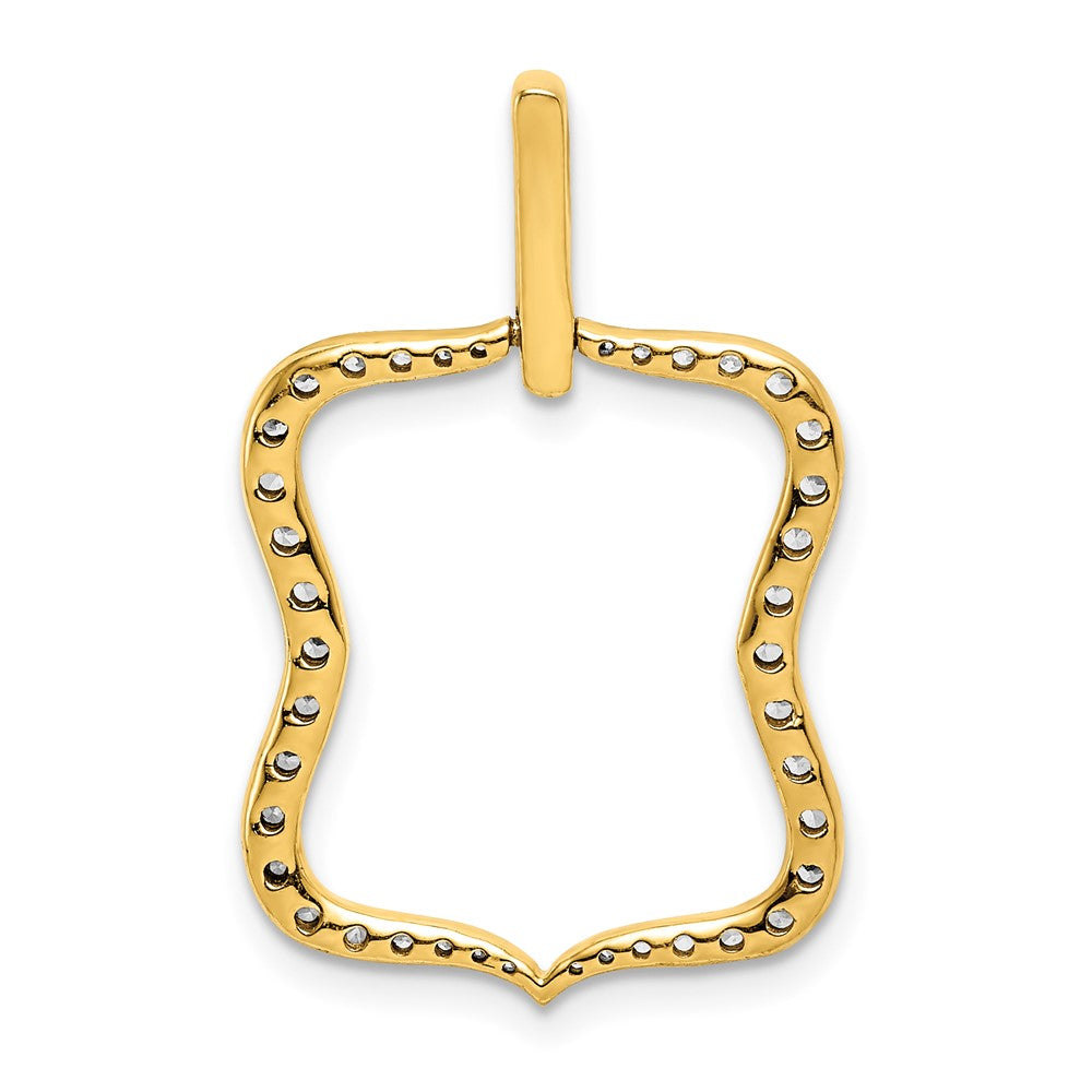 14k Polished 1/2 carat Diamond Fancy Pendant