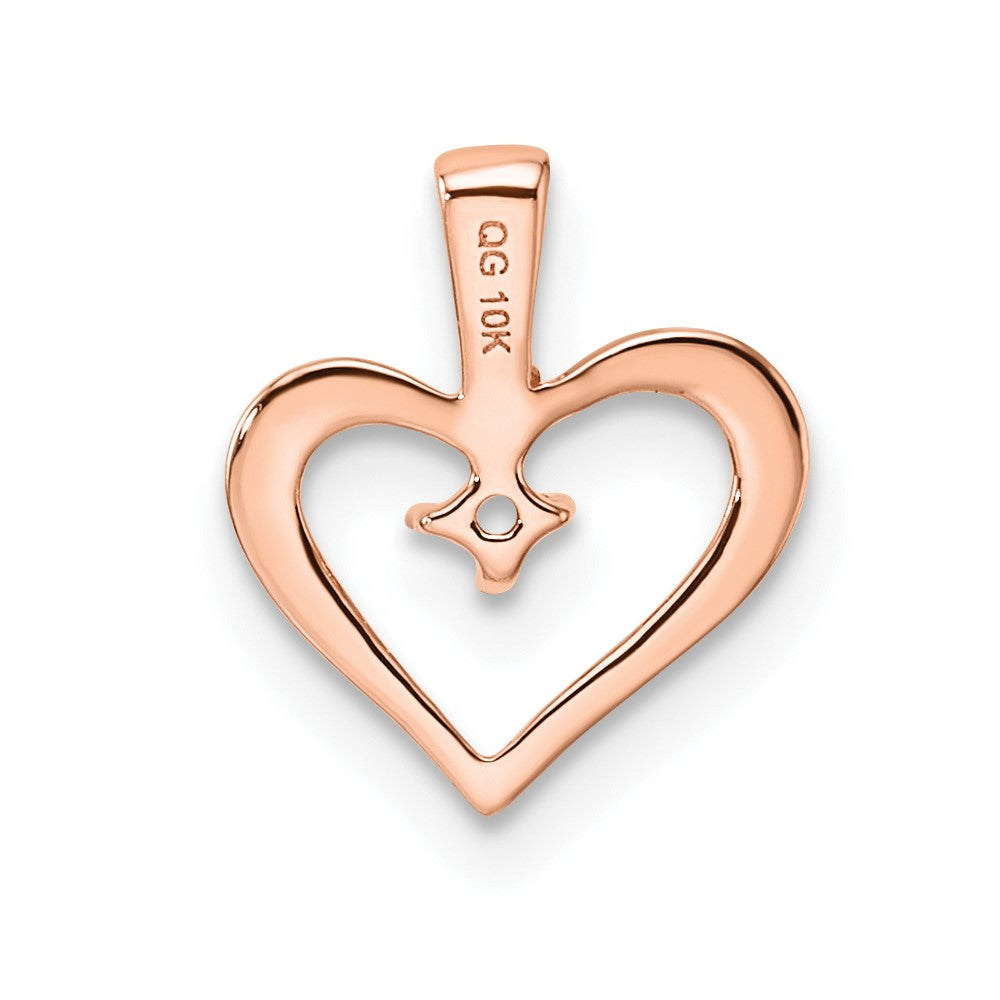 10k Rose Gold Heart Pendant Mounting