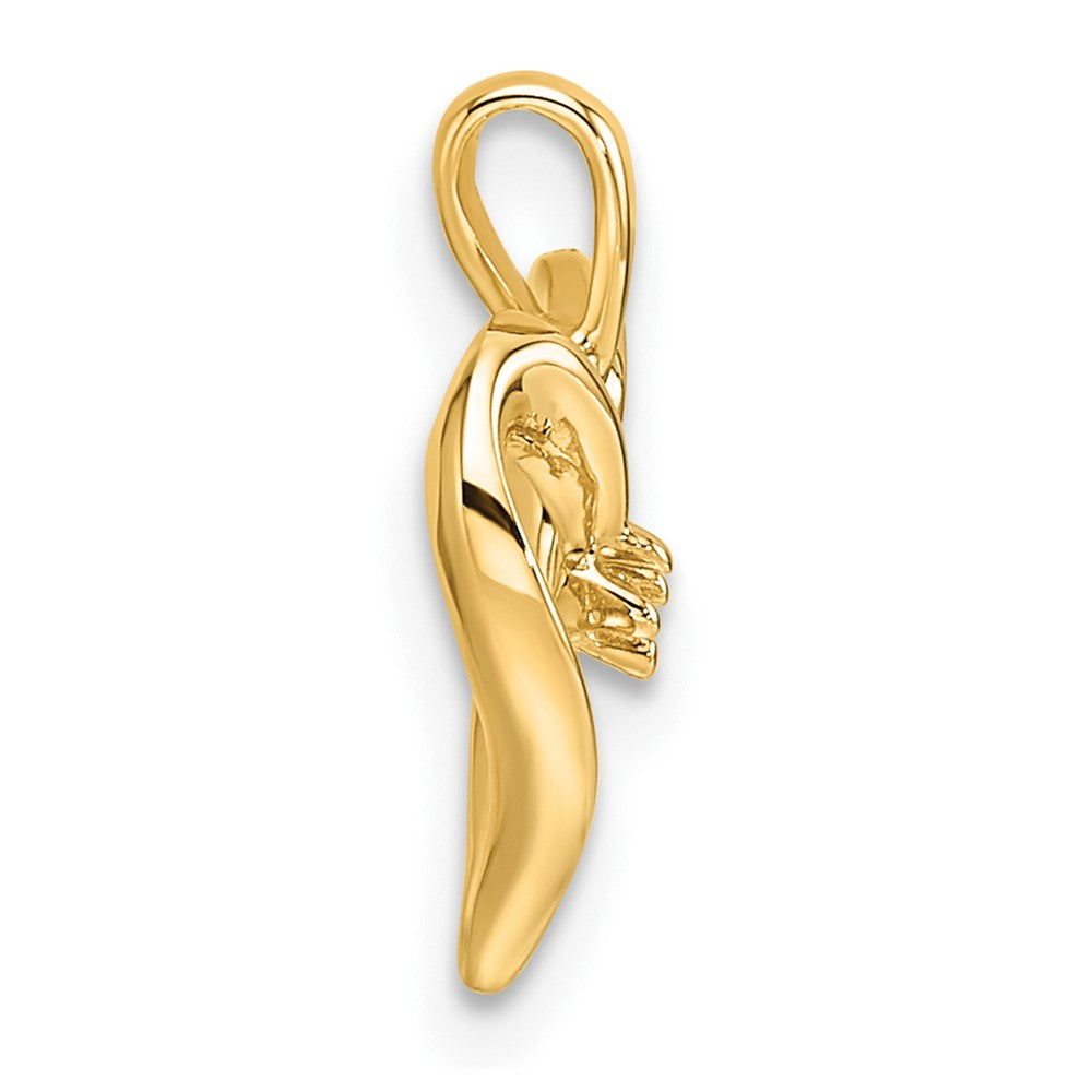 14k Holds 1-1.3mm Stone Heart Pendant Mounting