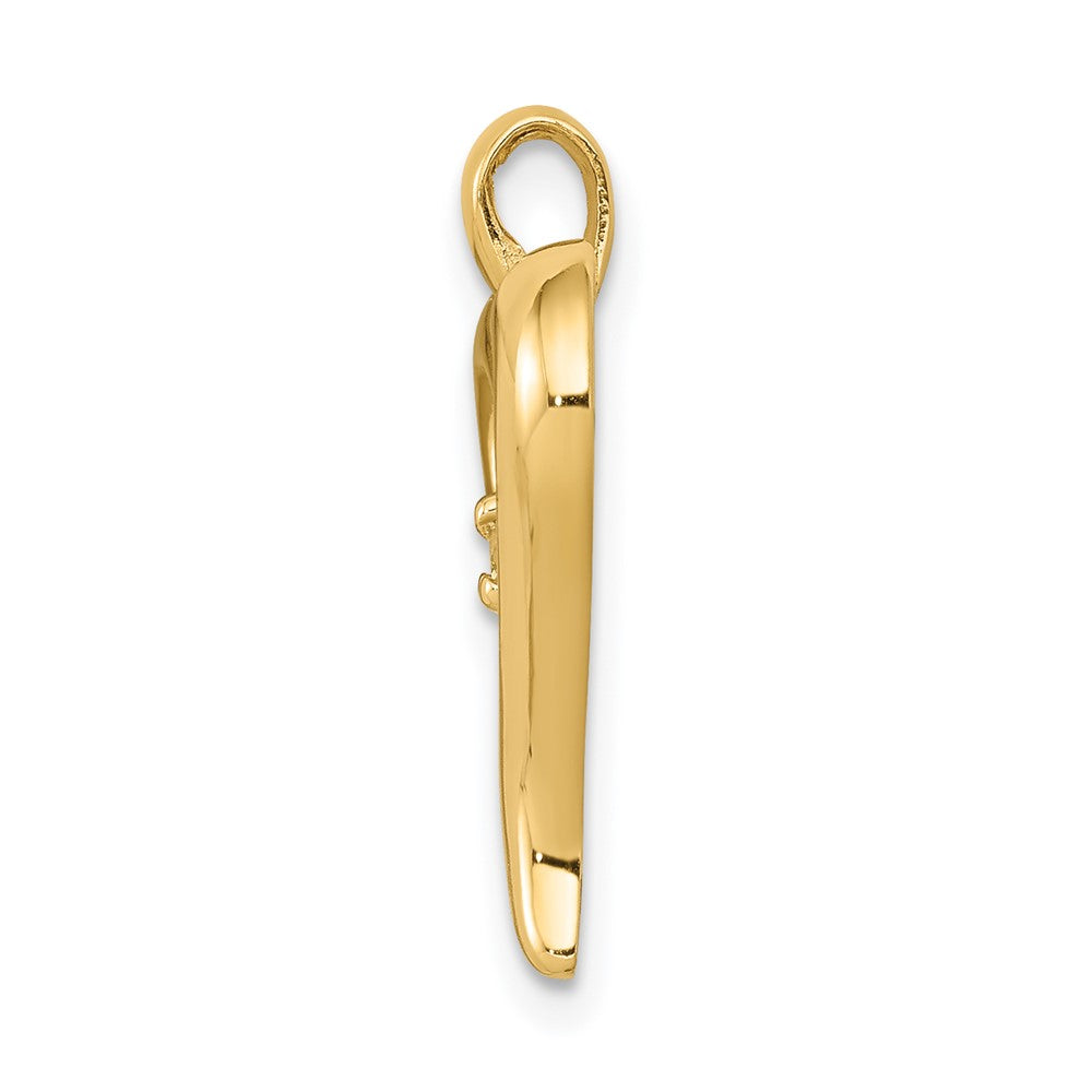 14k Holds 1-2.6mm Stone Heart Pendant Mounting