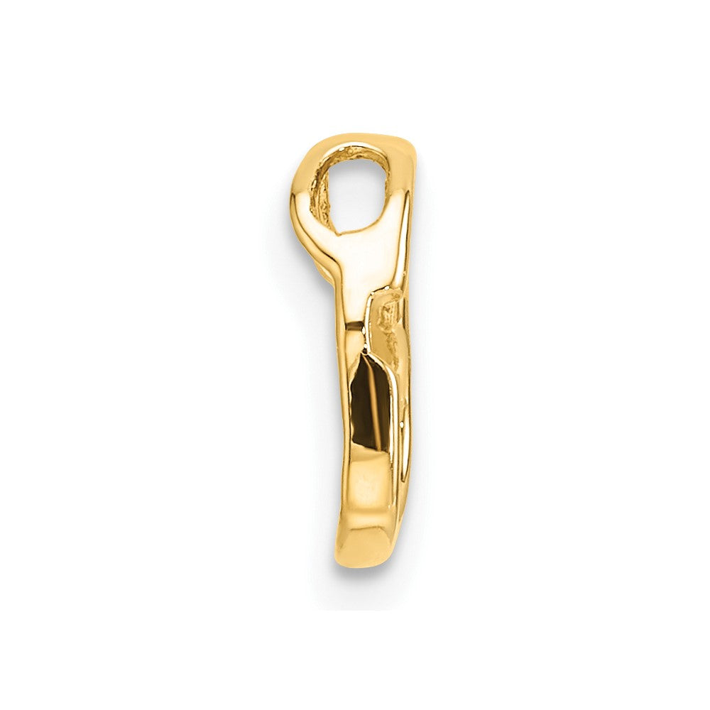 14k Holds 1-1.7mm Stone Heart Chain Slide Mounting