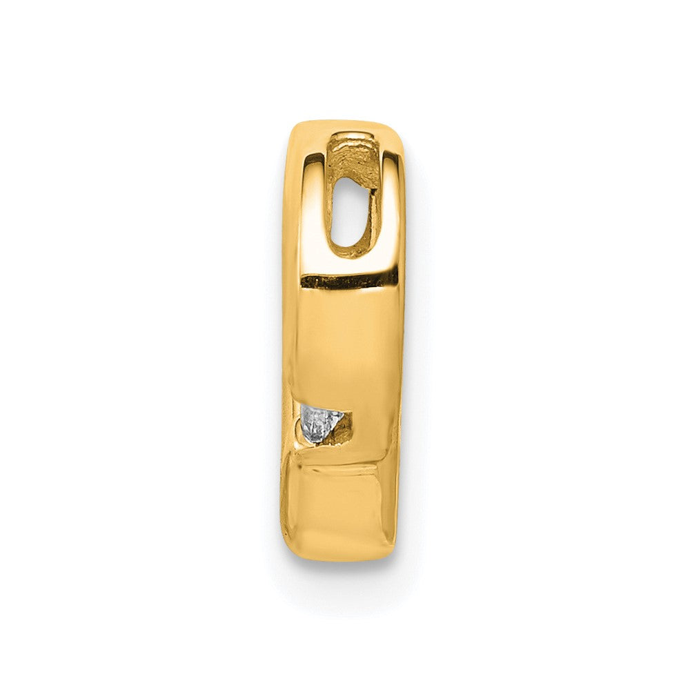 14k .01 carat Diamond Heart Chain Slide