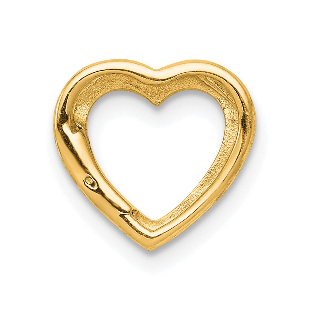 14k .01 carat Diamond Heart Chain Slide