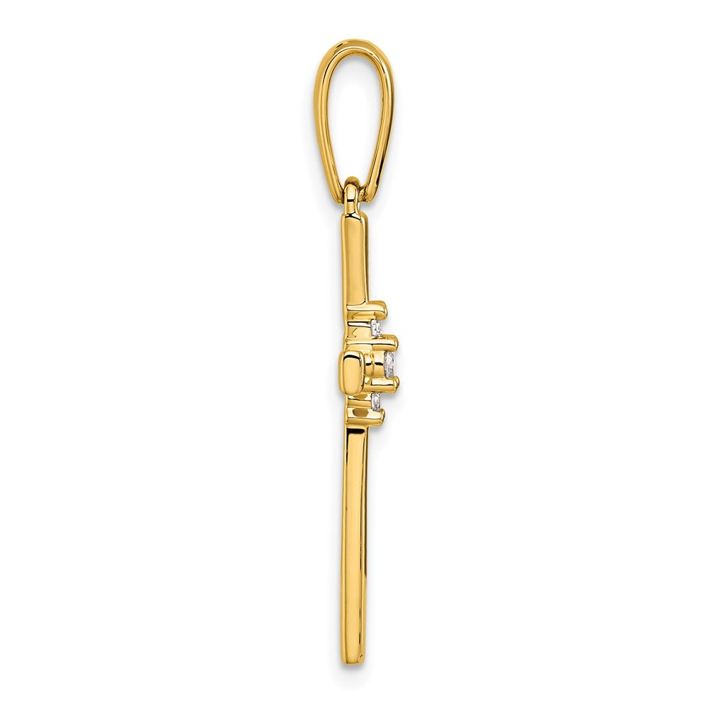 14K 1/15 carat Diamond Cross Pendant