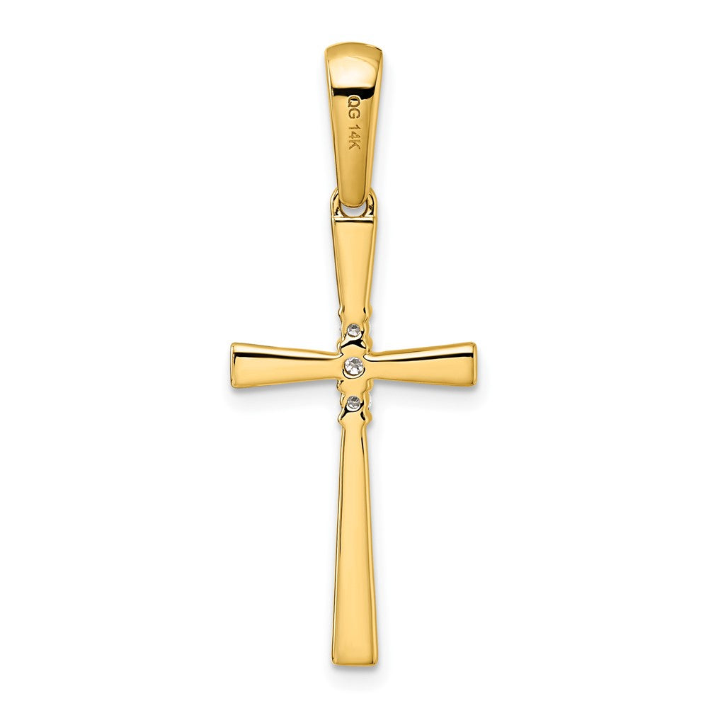 14K 1/15 carat Diamond Cross Pendant