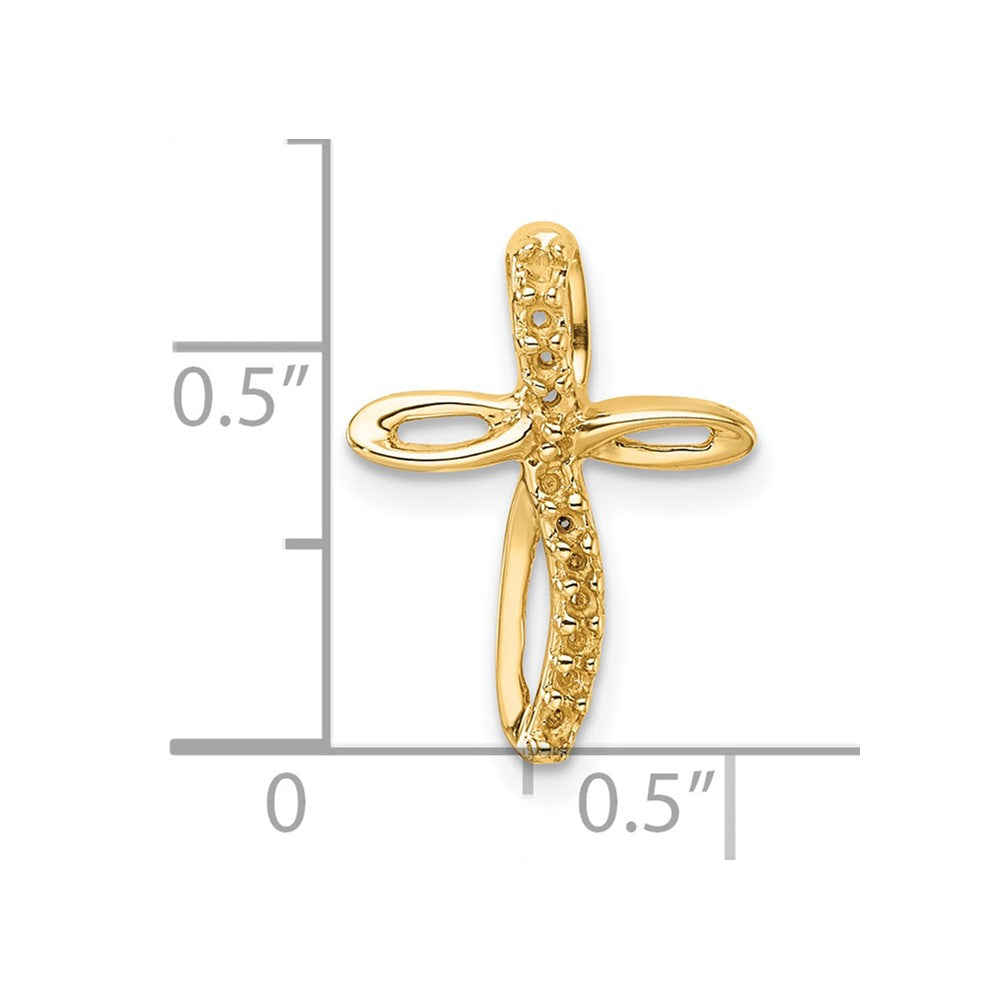 14k Cross Chain Slide Mounting