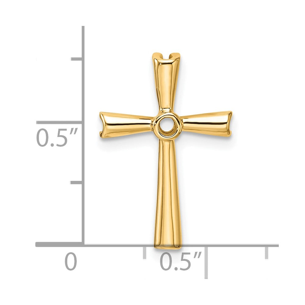 14k Cross Chain Slide Mounting