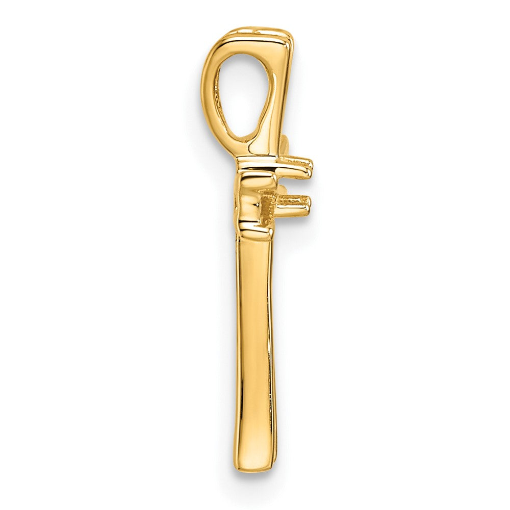 14k Cross Chain Slide Mounting
