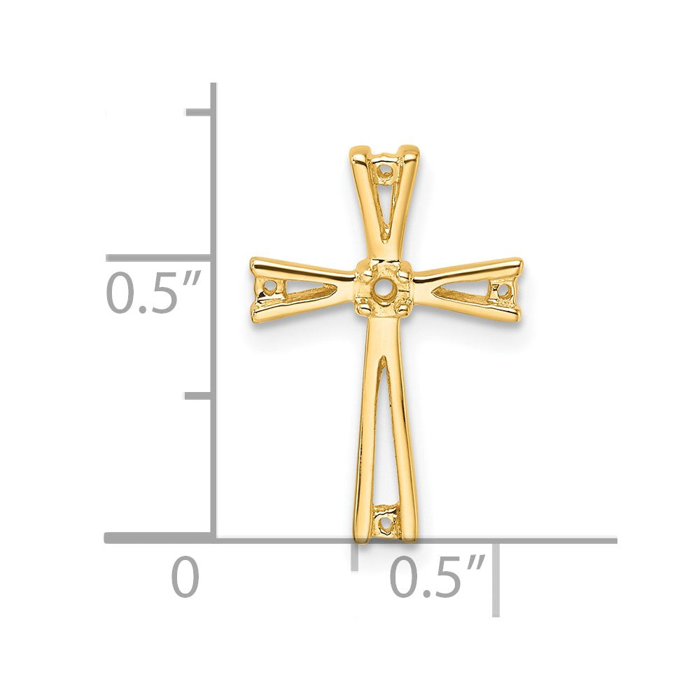 14k Cross Chain Slide Mounting