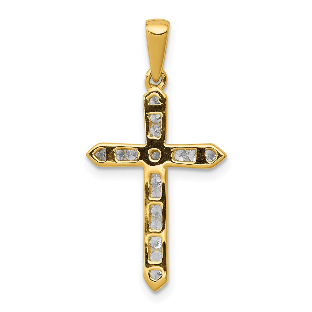 14k 1/4 carat Diamond Cross Pendant