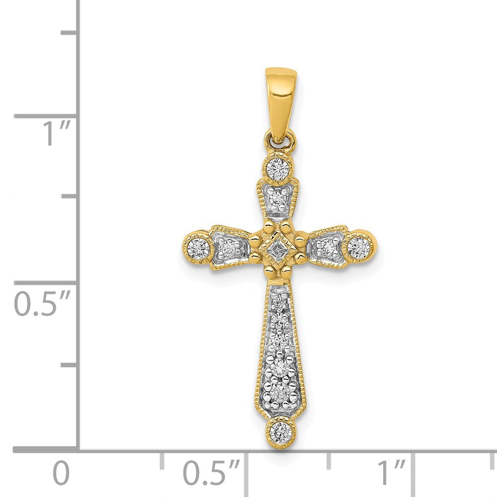 14k 1/5 carat Diamond Cross Pendant