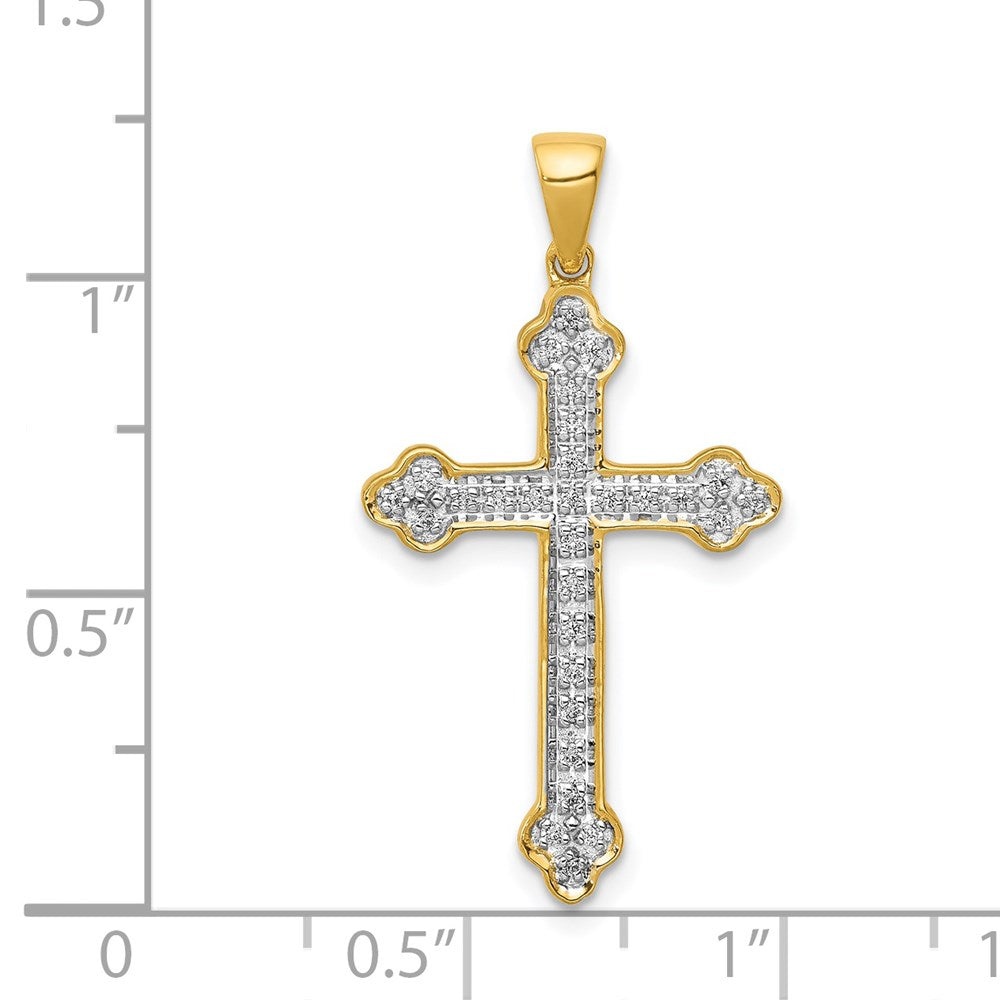 14k 1/10 carat Diamond Cross Pendant
