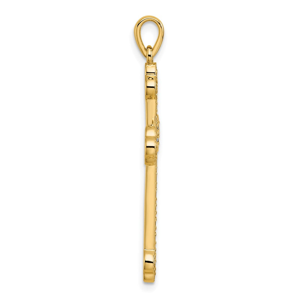 14k 1/4 carat Diamond Cross Pendant