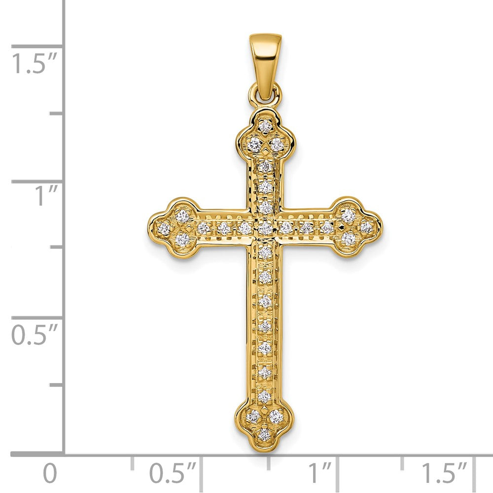 14k 1/4 carat Diamond Cross Pendant