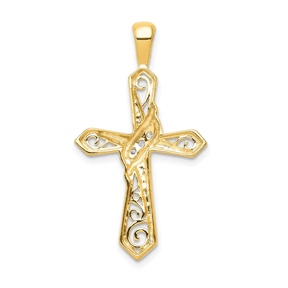 14k 1/20 carat Diamond Cross Pendant