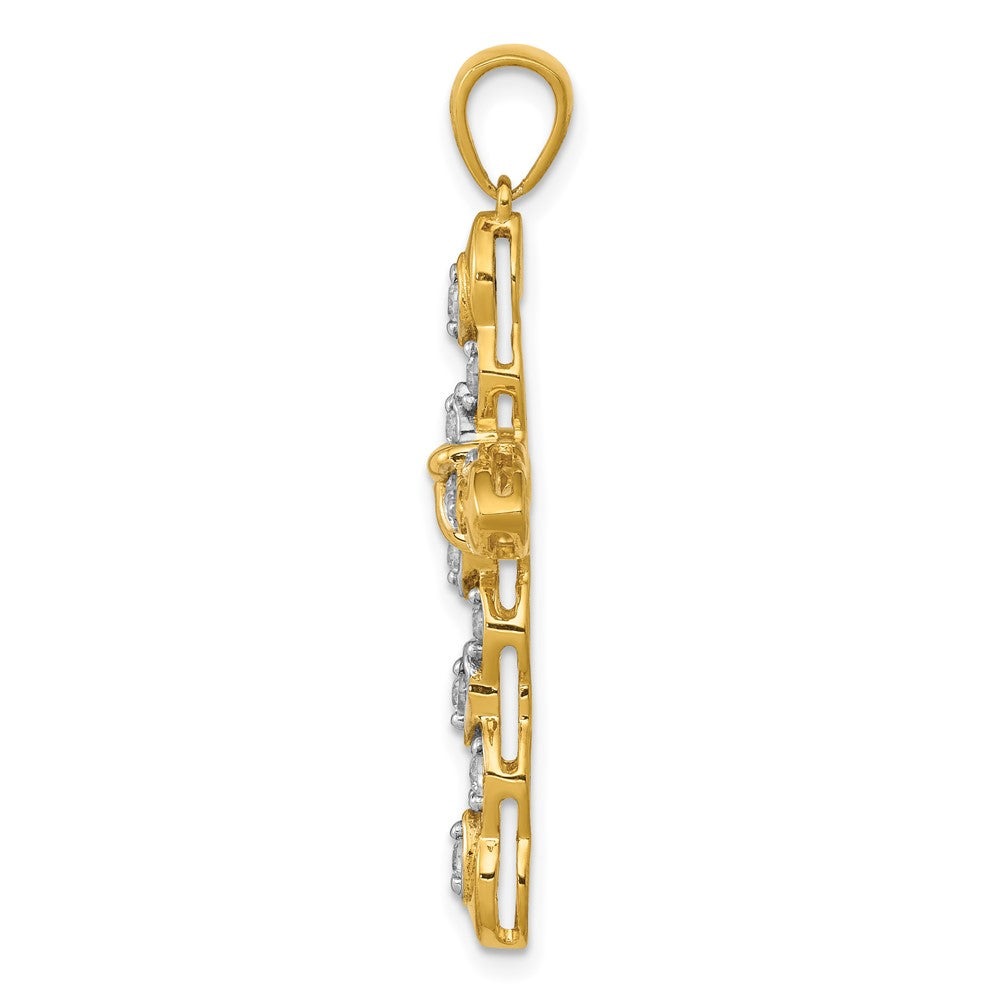 14k 1/2 carat Diamond Cross Pendant