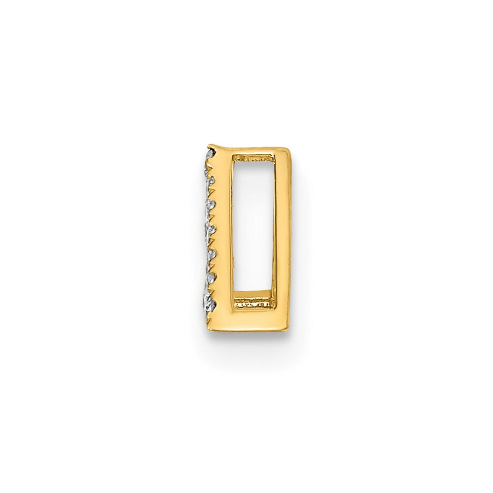 14k Polished 1/10 carat Diamond Triangle Chain Slide