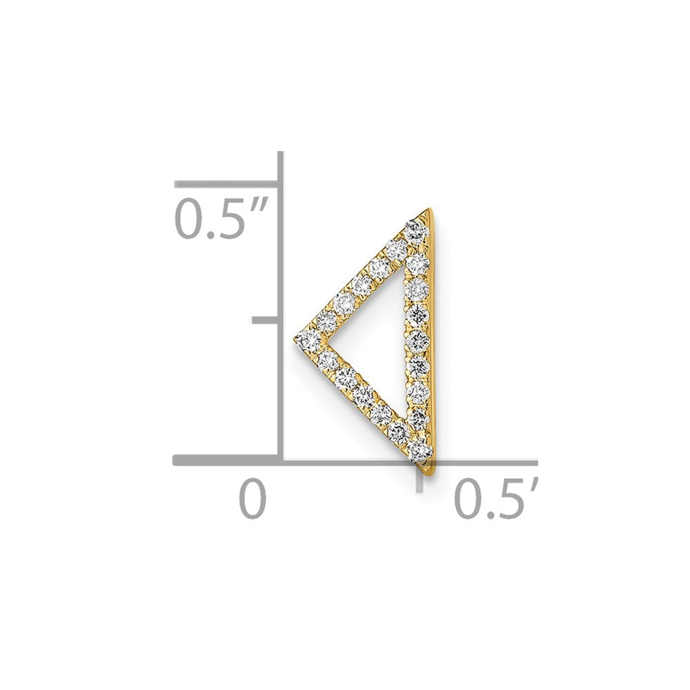 14k Polished 1/10 carat Diamond Triangle Chain Slide