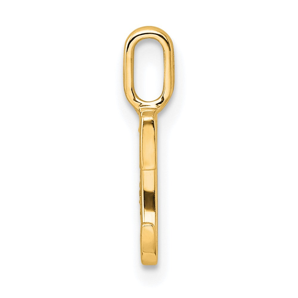 14k Diamond Letter C Initial Pendant