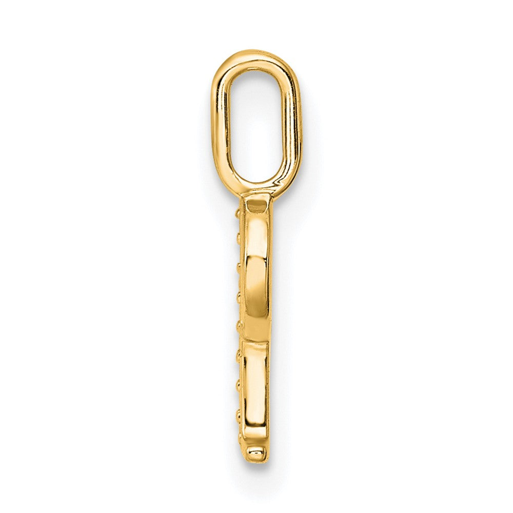 14k Diamond Letter P Initial Pendant