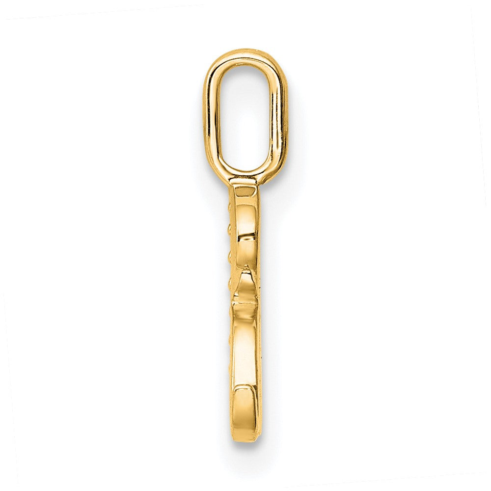 14k Diamond Letter R Initial Pendant