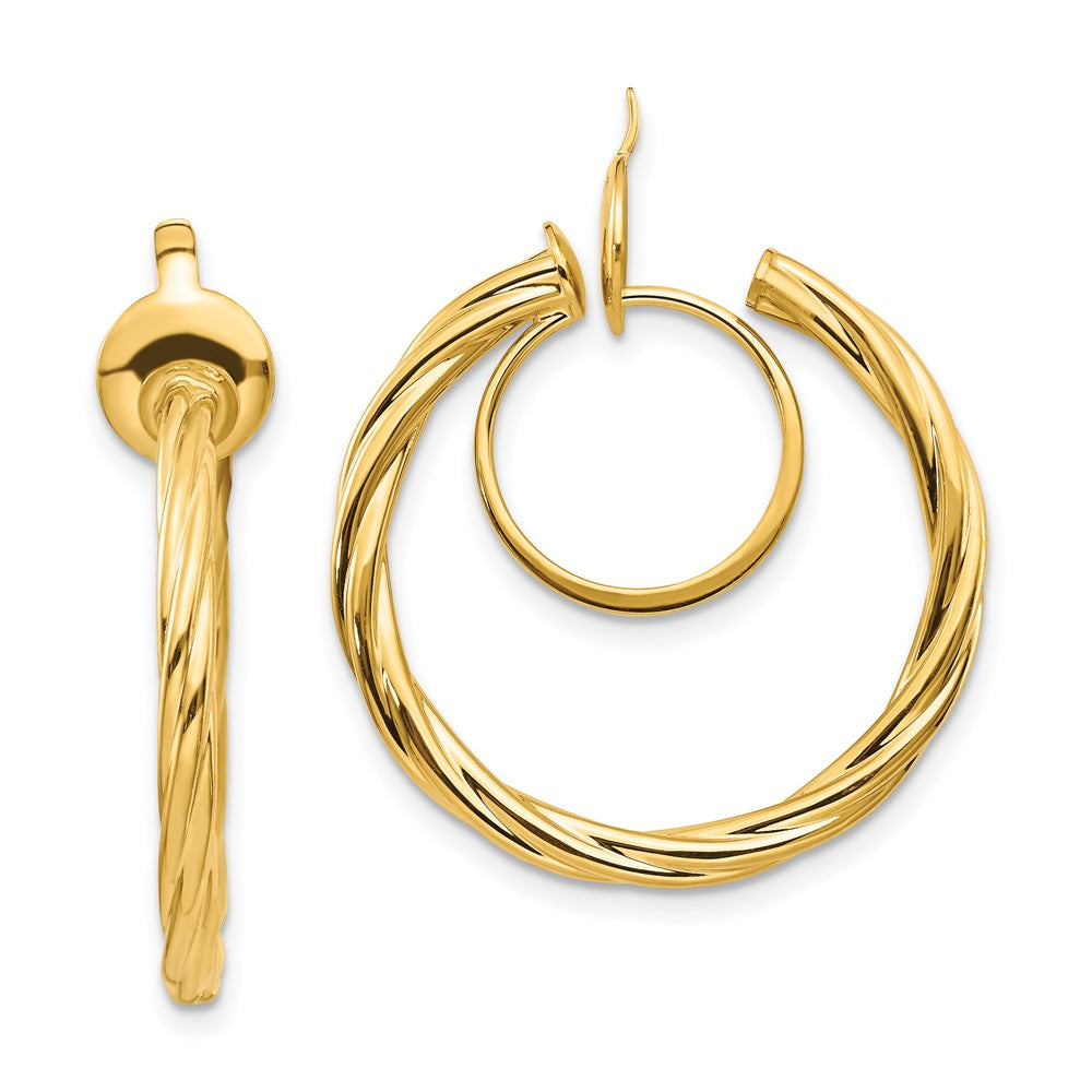 Polished;14k Yellow gold;Hollow;Non-pierced;Patented