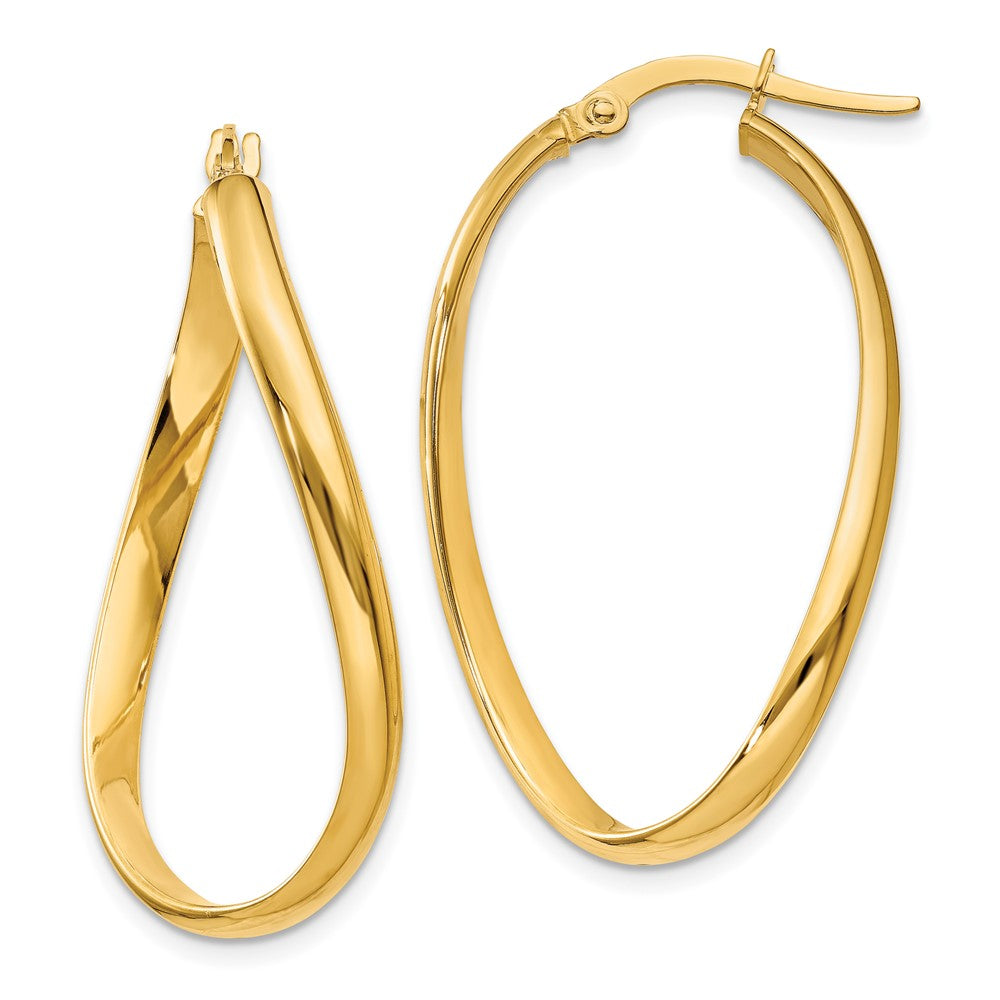 Polished;14k Yellow gold;Hollow;Hinged