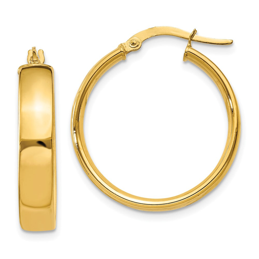 Polished;14k Yellow gold;Hollow;Hinged
