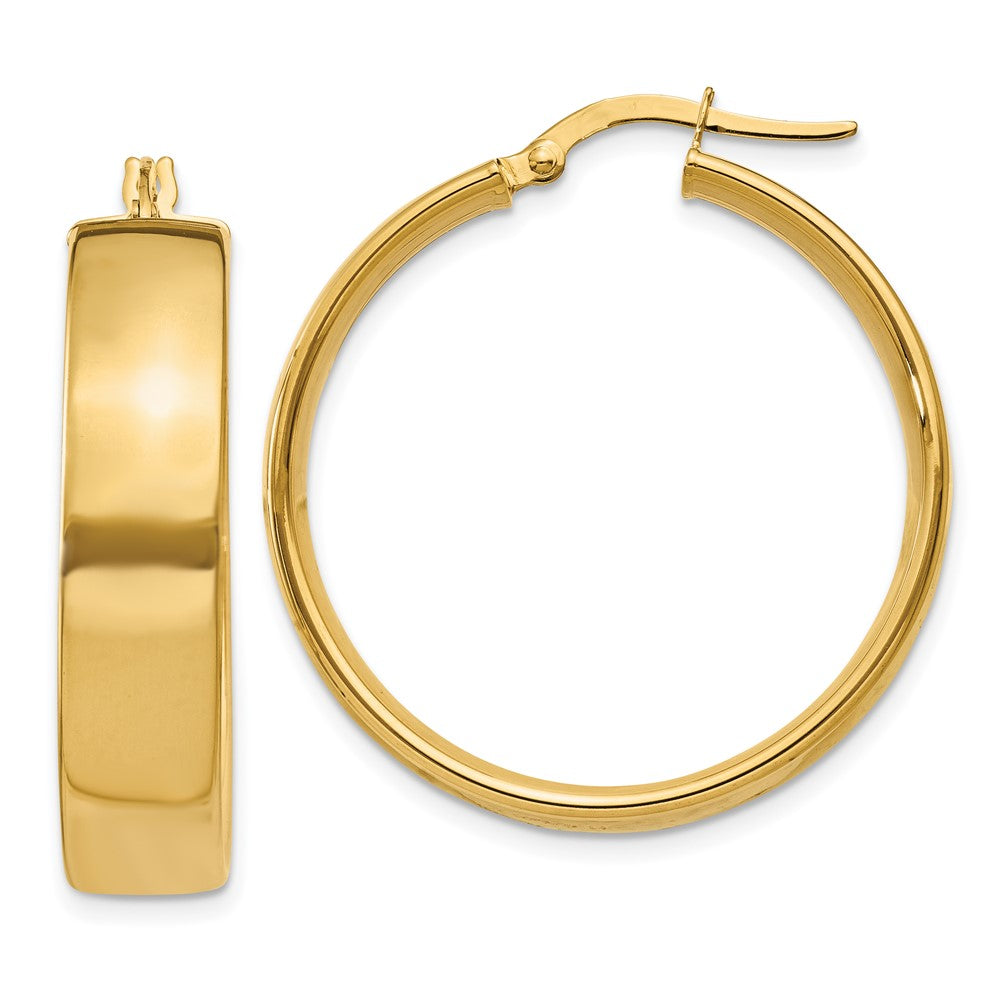 Polished;14k Yellow gold;Hollow;Hinged