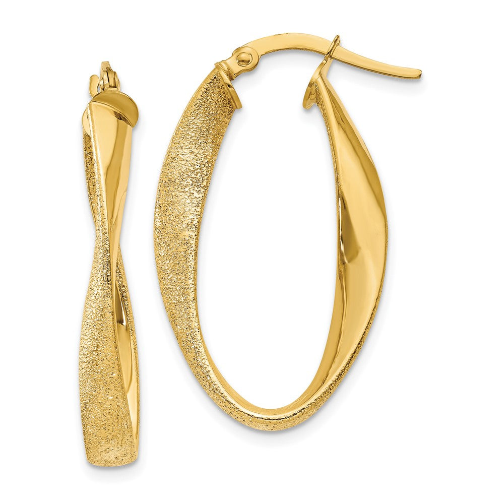 Polished;14k Yellow gold;Hollow;Hinged;Laser-cut