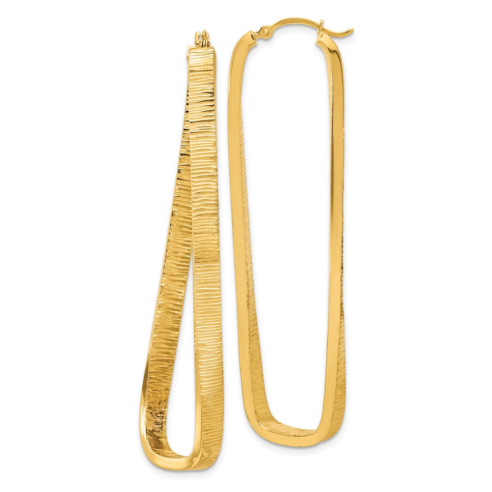 Polished;14k Yellow gold;Hollow;Hinged