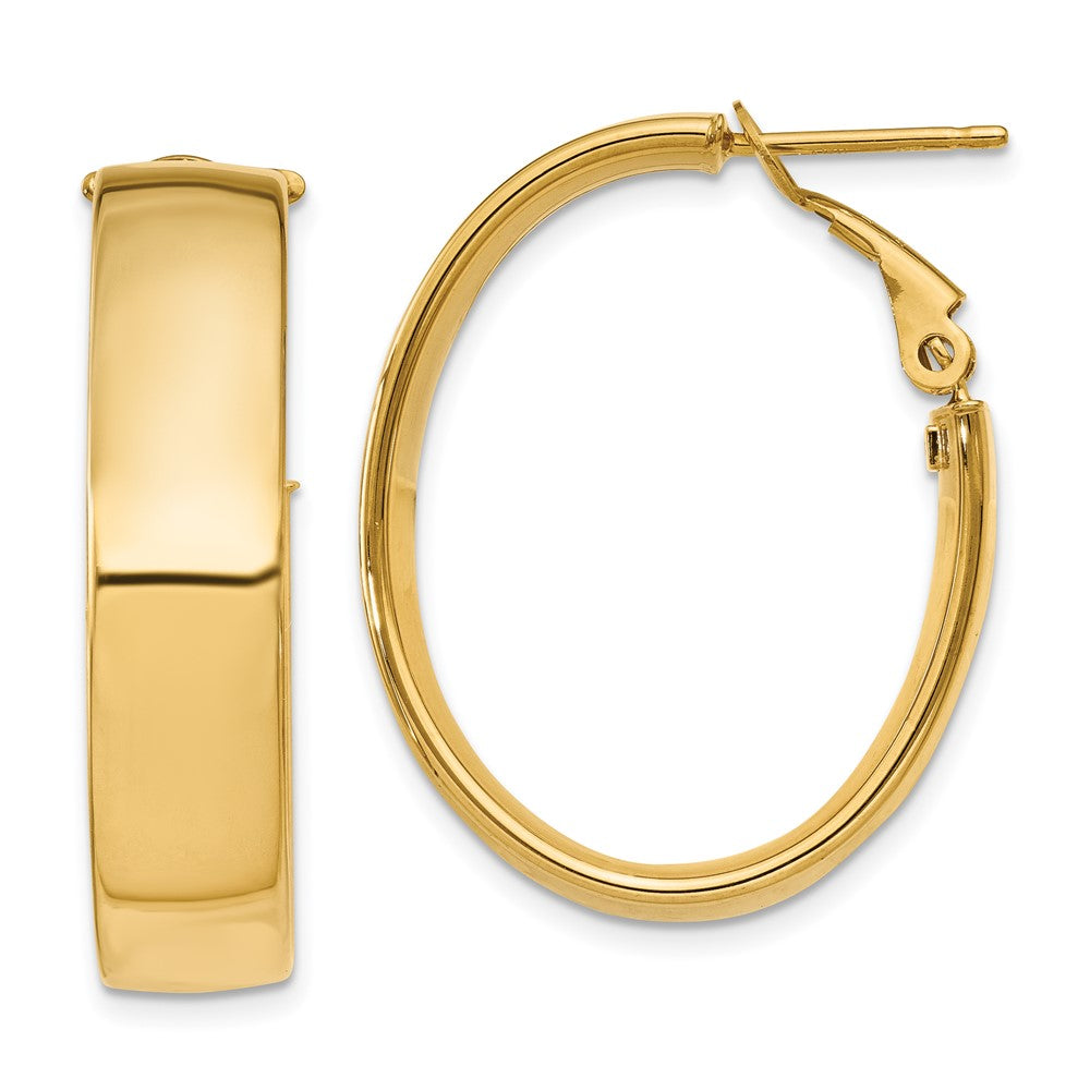 Polished;14k Yellow gold;Hollow;Omega back