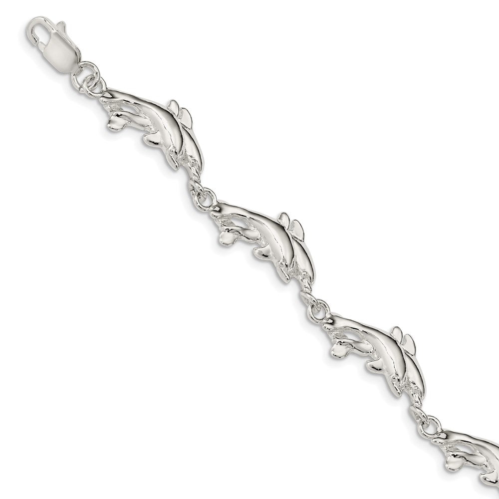 Solid;Casted;Polished;Lobster;Sterling silver