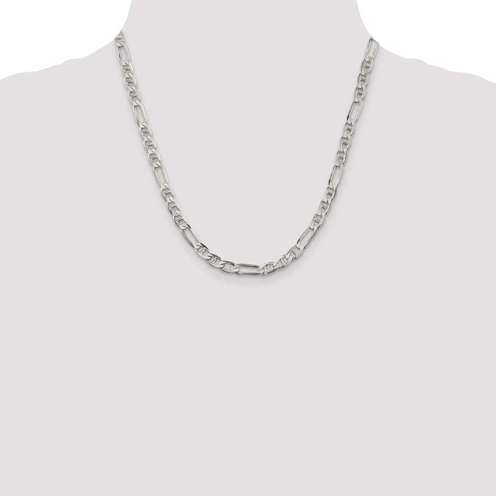 Sterling Silver 5.5mm Figaro Anchor Chain